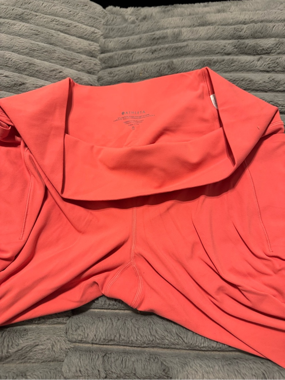 Athleta Coral-Orange High-Rise Performance Leggings